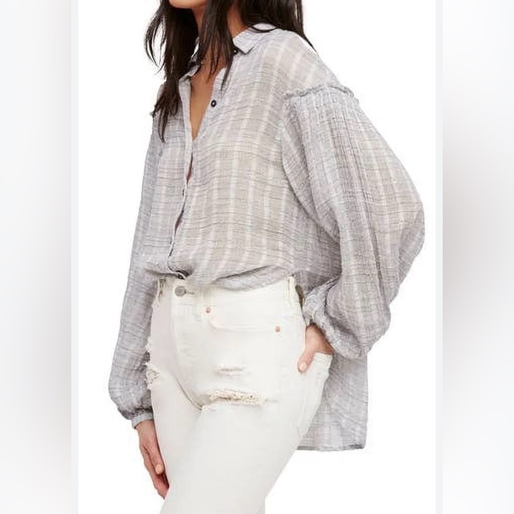 Free People Headed to the Highlands button-up blouse